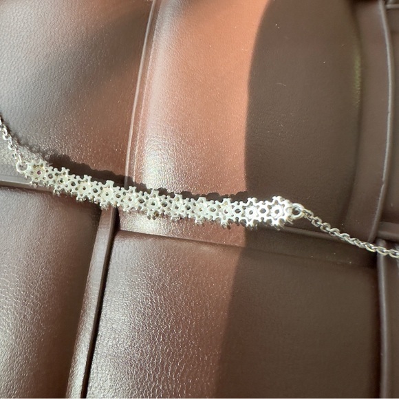 Sterling Silver  Emerald&Ruby Cubic Zirconia Flower Bracelet - Picture 12 of 16